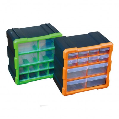 Adjustable 12 Drawers Plastic Storage Tool Box