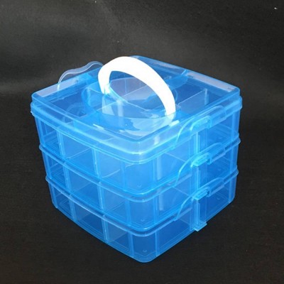 Factory Price Hot Sale Stackable Multipurpose Rectangular Clear Plastic Tool Compartment Storage Boxes