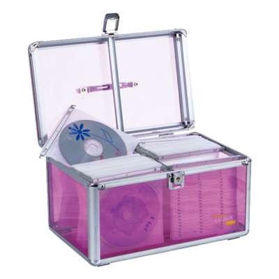 portable small Aluminium Tool Case Heavy-Duty tool trolley CD case with lining