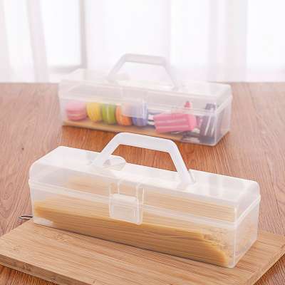 Hot sale plastic tools organizer clear pp storage box with handle