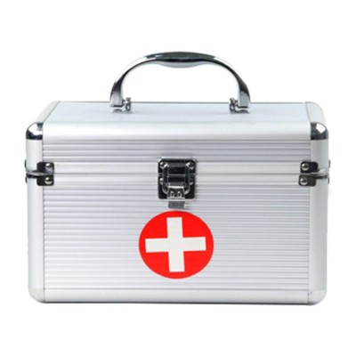 Aluminium Alloy First-aid kit Household Durable Storage Box Portable Special-purpose Medical Box for School Home