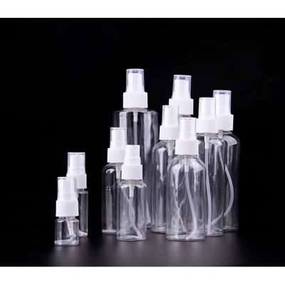 Clear Spray Bottle PET Plastic Spray Bottle for hand washing