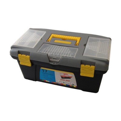 17 Inch Double-Layer Tool Parts Storage Box Protable Multifunctional Instrumen Hardware Tool Storage Box Electrician Box