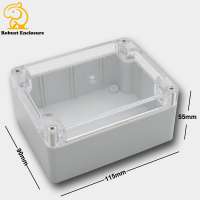 115x90x55mm IP65 Plastic Waterproof Terminal Box with Transparent Lid