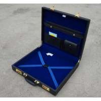 Quality Brand New Classic Masonic Provincial Regalia Case (Faux Leather), leather apron case, leather briefcase(XY-484)